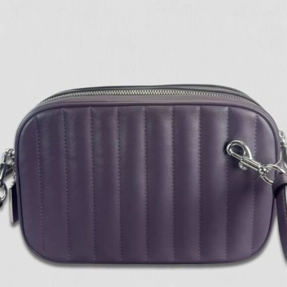 NWT Coach Jes Amethyst Crossbody Bag Dual Zip with Coach Charm - Picture 7 of 13